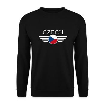 République tchèque T-shirt - Sweat-shirt Unisexe - noir - Devant - Alina (178cm) & Michal (187cm)