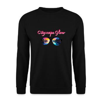 Cityscape Glow, Sonnenbrille - Unisex Pullover - Schwarz - Vorne - Alina (178cm) & Michal (187cm)