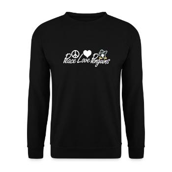 Love Peace Penguins Funny Dab Cool Penguin Dabbing - Unisex Sweatshirt - black - Front - Alina (178cm) & Michal (187cm)