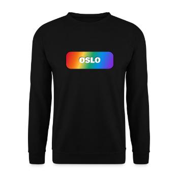 OSLO GAY PRIDE - Unisex Sweatshirt - black - Front - Alina (178cm) & Michal (187cm)