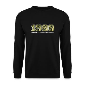Cadeau d’anniversaire 1988 Vintage 1988 Armée - Sweat-shirt Unisexe - noir - Devant - Alina (178cm) & Michal (187cm)