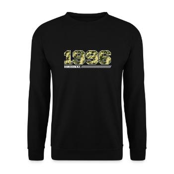 Cadeau d’anniversaire 1996 Vintage 1996 Army - Sweat-shirt Unisexe - noir - Devant - Alina (178cm) & Michal (187cm)