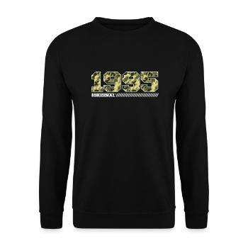 Cadeau d’anniversaire 1995 Vintage 1995 Army - Sweat-shirt Unisexe - noir - Devant - Alina (178cm) & Michal (187cm)