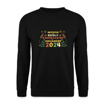 1 Grade School Child Back to School Kindergarten Kita E - Unisex Sweatshirt - black - Front - Alina (178cm) & Michal (187cm)