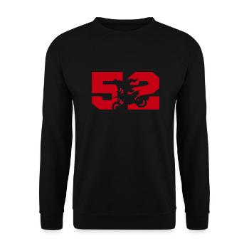 Moto 52 Biker - Unisex Pullover - Schwarz - Vorne - Alina (178cm) & Michal (187cm)