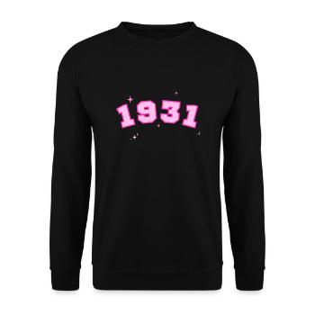 1931 rose étoile - Sweat-shirt Unisexe - noir - Devant - Alina (178cm) & Michal (187cm)