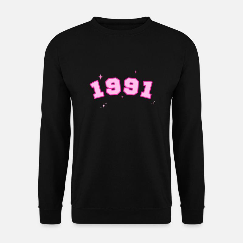 1991 rose star - Unisex Sweatshirt - black