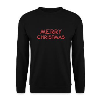 Merry Christmas - Unisex Sweatshirt - black - Front - Alina (178cm) & Michal (187cm)