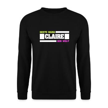 Claire - Sweat-shirt Unisexe - noir - Devant - Alina (178cm) & Michal (187cm)