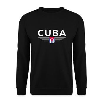 Stylish Cuba design for fans - Unisex Sweatshirt - black - Front - Alina (178cm) & Michal (187cm)