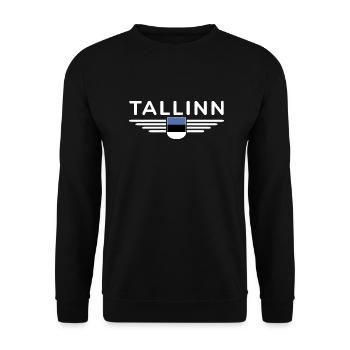 Tallinn T-Shirt – Pour les fans de la capitale - Sweat-shirt Unisexe - noir - Devant - Alina (178cm) & Michal (187cm)