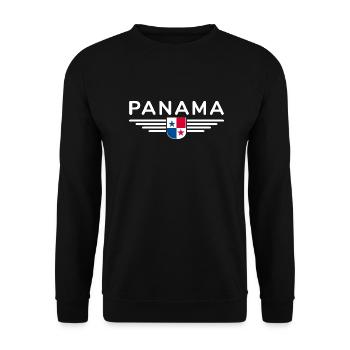 Conception du t-shirt Panama - Sweat-shirt Unisexe - noir - Devant - Alina (178cm) & Michal (187cm)