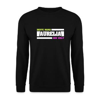 Mother Aurelia - Unisex Sweatshirt - black - Front - Alina (178cm) & Michal (187cm)