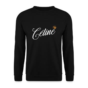 Celine Nom personnalisé pour Femmes, Enfants, Bambins - - Sweat-shirt Unisexe - noir - Devant - Alina (178cm) & Michal (187cm)