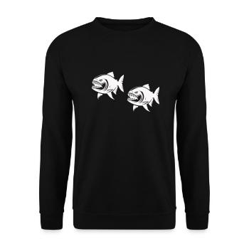 Piranha 2 - Unisex Sweatshirt - black - Front - Alina (178cm) & Michal (187cm)