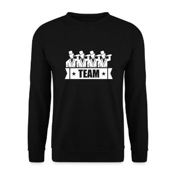 Bachelor Party Team - Unisex Sweatshirt - black - Front - Alina (178cm) & Michal (187cm)