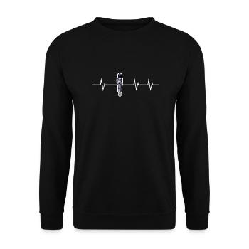 Herzschlag eines Schraubers - Unisex Pullover - Schwarz - Vorne - Alina (178cm) & Michal (187cm)