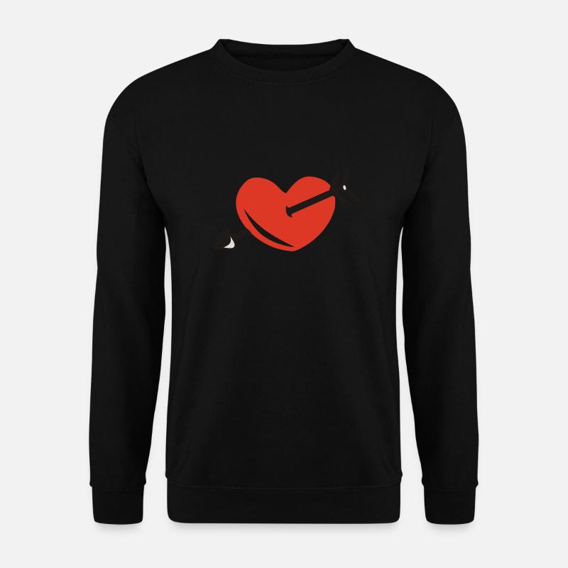 Coeur - Flèche - Amour - Sweat-shirt Unisexe - noir