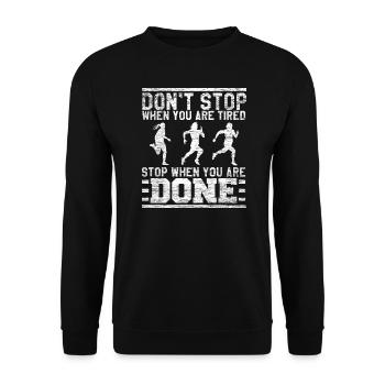 marathon - Unisex Sweatshirt - black - Front - Alina (178cm) & Michal (187cm)
