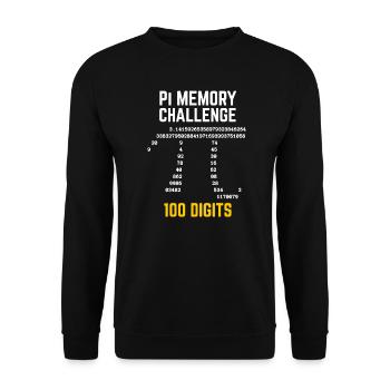 T-shirt Pi Day - Sweat-shirt Unisexe - noir - Devant - Alina (178cm) & Michal (187cm)