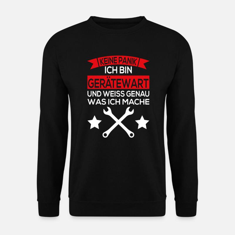 Gerätewart lustiger Spruch - Unisex Pullover - Schwarz