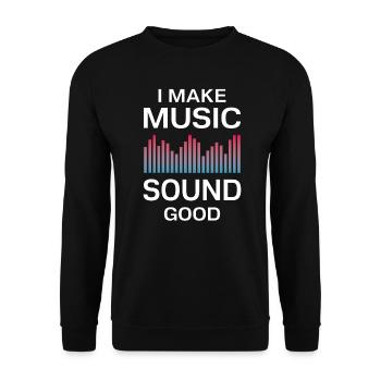 Tontechniker Tontechnik Spruch - Unisex Pullover - Schwarz - Vorne - Alina (178cm) & Michal (187cm)
