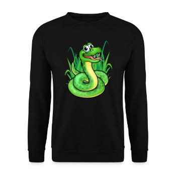 Serpent - Sweat-shirt Unisexe - noir - Devant - Alina (178cm) & Michal (187cm)