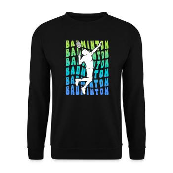 Badminton Players Badminton Badminton Kids - Unisex Sweatshirt - black - Front - Alina (178cm) & Michal (187cm)