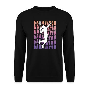 Joueur de badminton Badminton Badminton Filles - Sweat-shirt Unisexe - noir - Devant - Alina (178cm) & Michal (187cm)