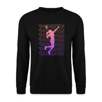 Joueur de badminton Badminton Badminton Filles - Sweat-shirt Unisexe - noir - Devant - Alina (178cm) & Michal (187cm)