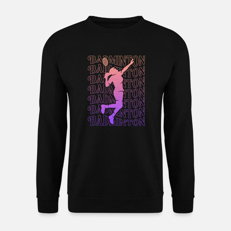 Badmintonspieler Badminton Federball Mädchen - Unisex Pullover - Schwarz