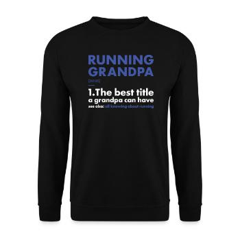 Sport Grandpa Running - Unisex Sweatshirt - black - Front - Alina (178cm) & Michal (187cm)