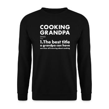 Cook Grandpa Definition Cooking - Unisex Sweatshirt - black - Front - Alina (178cm) & Michal (187cm)