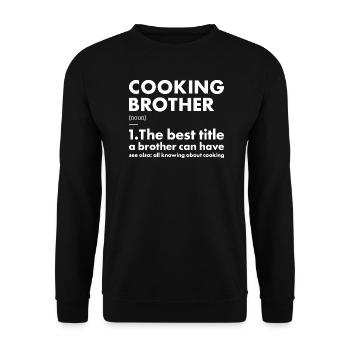 Cook Brother Definition Cooking - Unisex Sweatshirt - black - Front - Alina (178cm) & Michal (187cm)