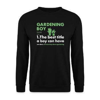 Jardinier Garçon Définition Jardinage - Sweat-shirt Unisexe - noir - Devant - Alina (178cm) & Michal (187cm)