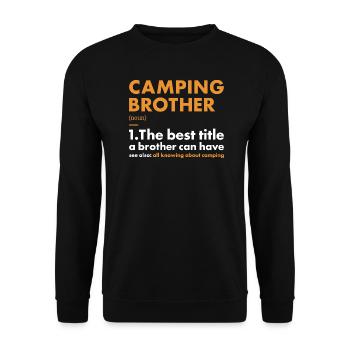 Camper Brother Définition Camping - Sweat-shirt Unisexe - noir - Devant - Alina (178cm) & Michal (187cm)