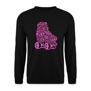 Rollschuhe Rollschuh Damen Mädchen Roller Skates - Unisex Pullover - Schwarz - Vorne - Alina (178cm) & Michal (187cm)