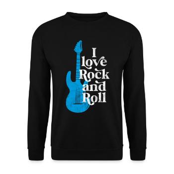 I love rock and roll - Unisex Sweatshirt - black - Front - Alina (178cm) & Michal (187cm)
