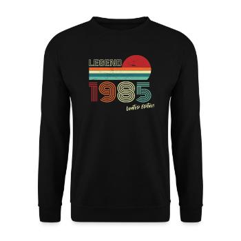 Legend 1985 Birthday Shirt Gift Anniversary - Unisex Sweatshirt - black - Front - Alina (178cm) & Michal (187cm)
