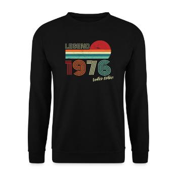 Legend 1976 Birthday Shirt Gift Anniversary - Unisex Sweatshirt - black - Front - Alina (178cm) & Michal (187cm)