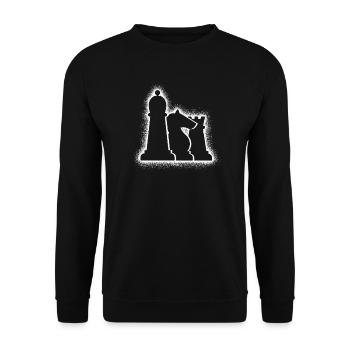 Chess Pieces Chess Set Kids Men Chess - Unisex Sweatshirt - black - Front - Alina (178cm) & Michal (187cm)