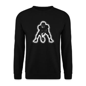 Football américain Enfants Garçons Hommes Football - Sweat-shirt Unisexe - noir - Devant - Alina (178cm) & Michal (187cm)
