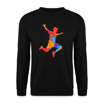 Parkour Running Freerunning Freerunner coloré - Sweat-shirt Unisexe - noir - Devant - Alina (178cm) & Michal (187cm)