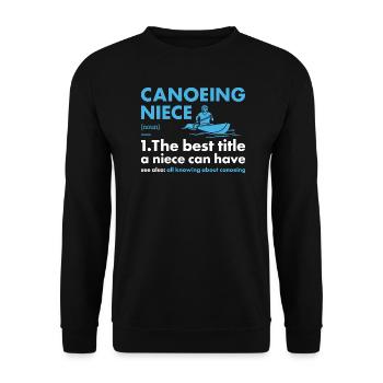 Canoeist Niece Definition Canoeing - Unisex Sweatshirt - black - Front - Alina (178cm) & Michal (187cm)