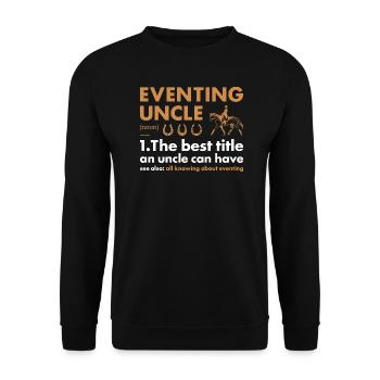 Rider Uncle Definition Eventing - Unisex Pullover - Schwarz - Vorne - Alina (178cm) & Michal (187cm)