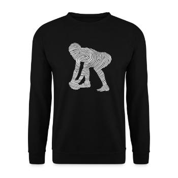 Football américain Fingerprint Football masculin - Sweat-shirt Unisexe - noir - Devant - Alina (178cm) & Michal (187cm)
