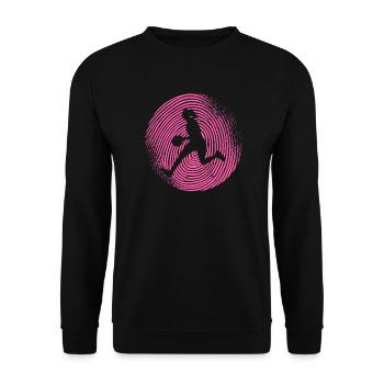 Basketballerin Fingerabdruck Basketballspielerin - Unisex Pullover - Schwarz - Vorne - Alina (178cm) & Michal (187cm)