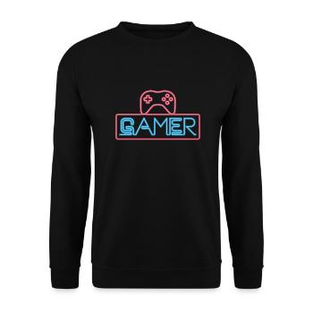 Gamer Neon - Sweat-shirt Unisexe - noir - Devant - Alina (178cm) & Michal (187cm)