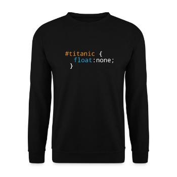 Css Puns - Titanic - Unisex Sweatshirt - black - Front - Alina (178cm) & Michal (187cm)