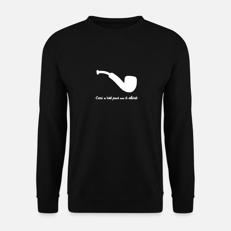Pipe tshirt white - Unisex Sweatshirt - black